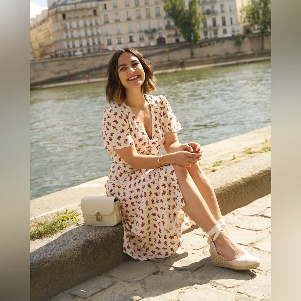 Sézane Ophelia Dress Viscose in Mindy Print FR 38 / US 6